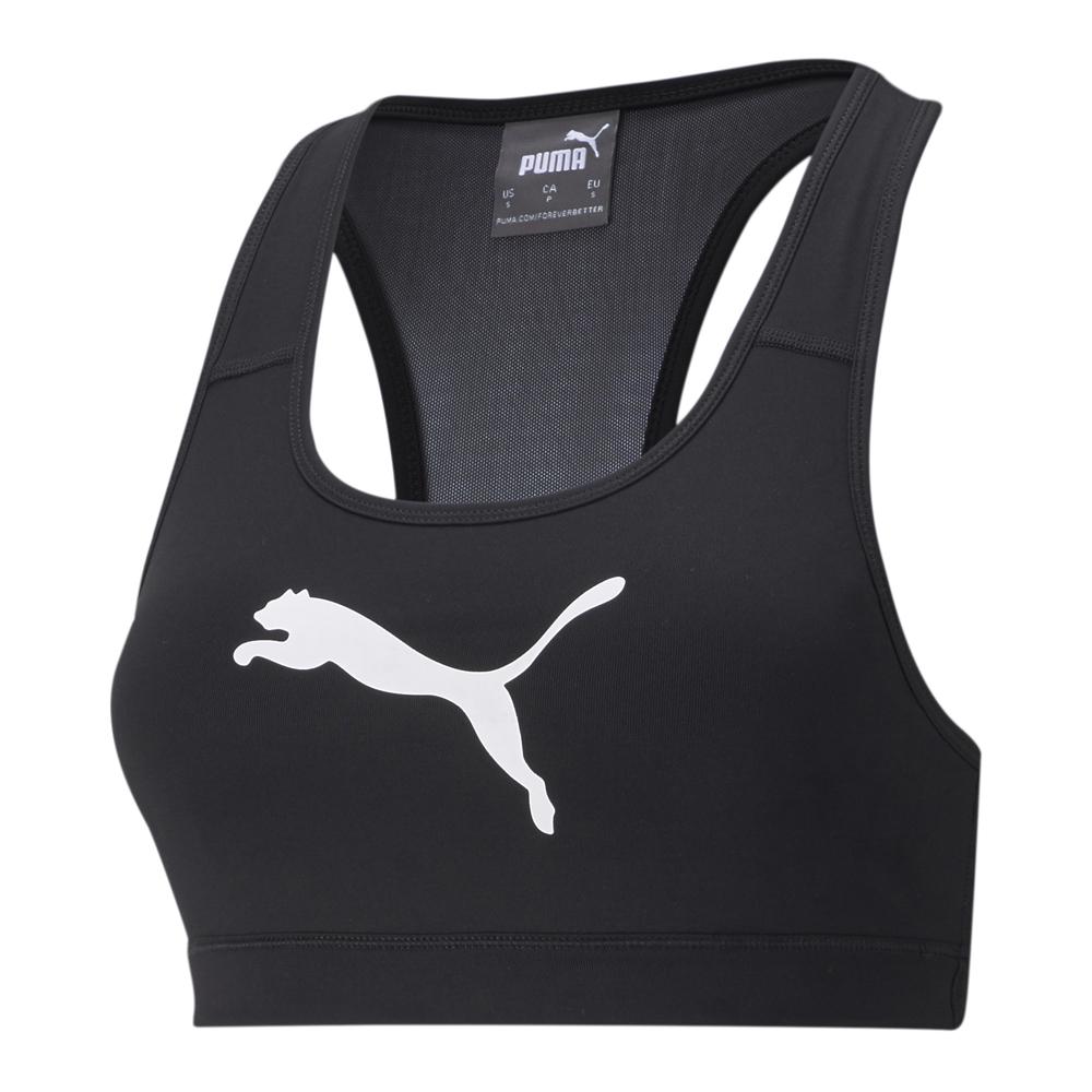 Brassière noire femme Puma Mid Impact 4Keeps 520304 pas cher