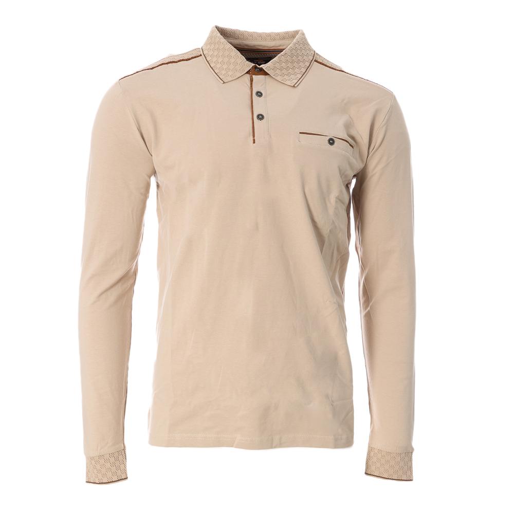 T-shirt Manches Longues Beige/Camel Homme RMS26 91233 pas cher