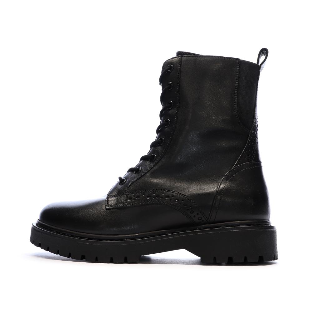 Bottines Noires Femme Geox Bleyze pas cher