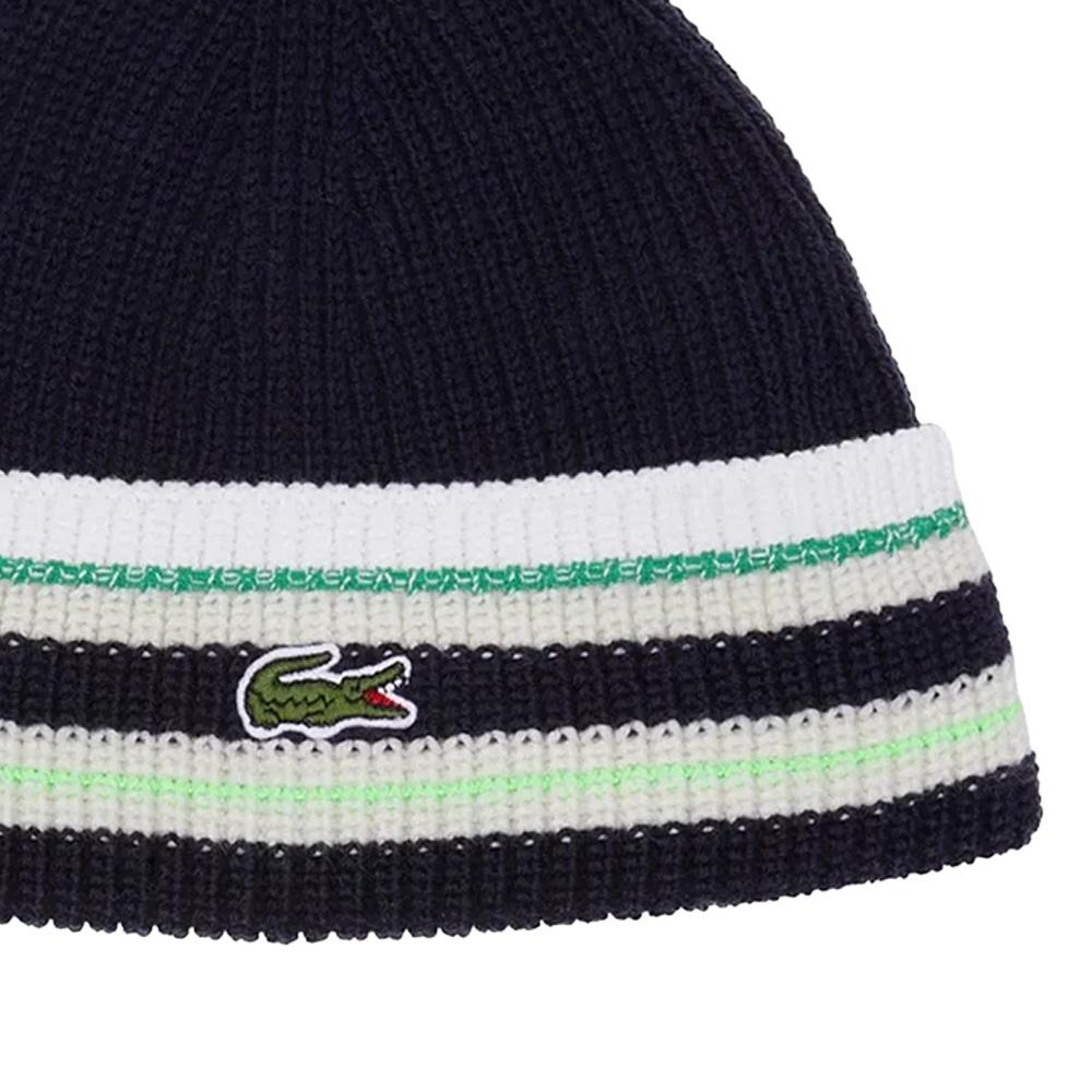 Gorro Lacoste Flor Hombre Azul Marino/Blanco/Verde ver 2