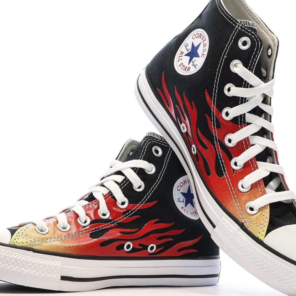 Baskets Noires/Rouge Homme Converse Chuck Taylor All Star vue 7
