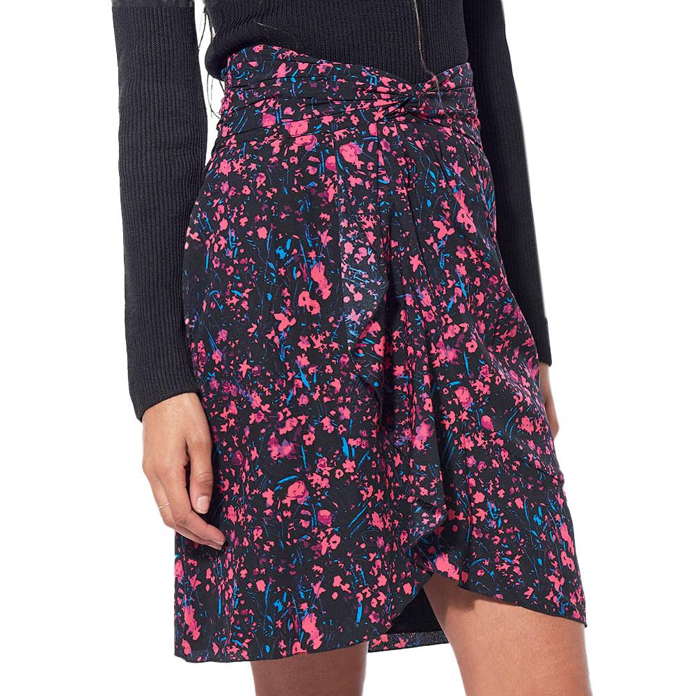 Jupe Noir à fleurs Femme Kaporal Bakar pas cher