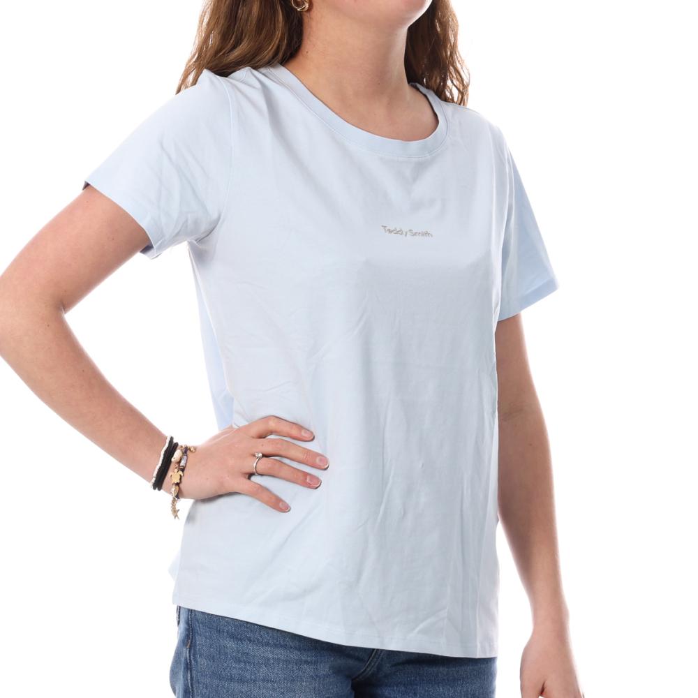 T-shirt Bleu Femme Teddy Smith Ribelle pas cher