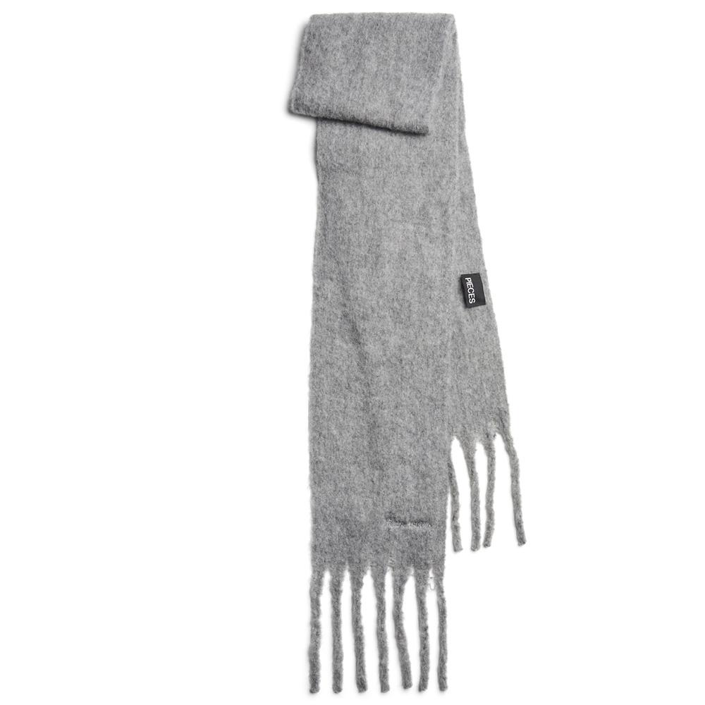 Écharpe Grise Clair Femme Pieces Nilea pas cher