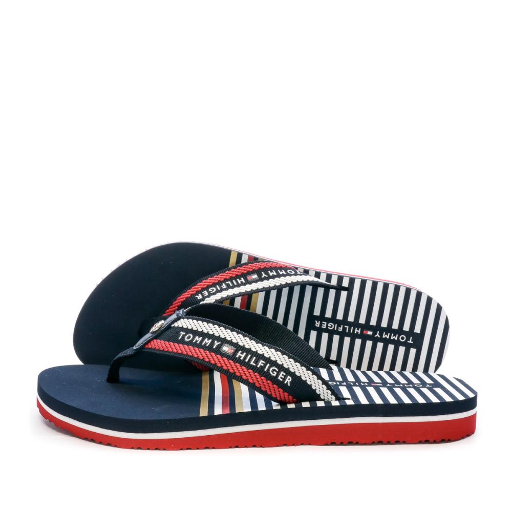 Tongs Rouges Femme Tommy Hilfiger Flip Flops pas cher