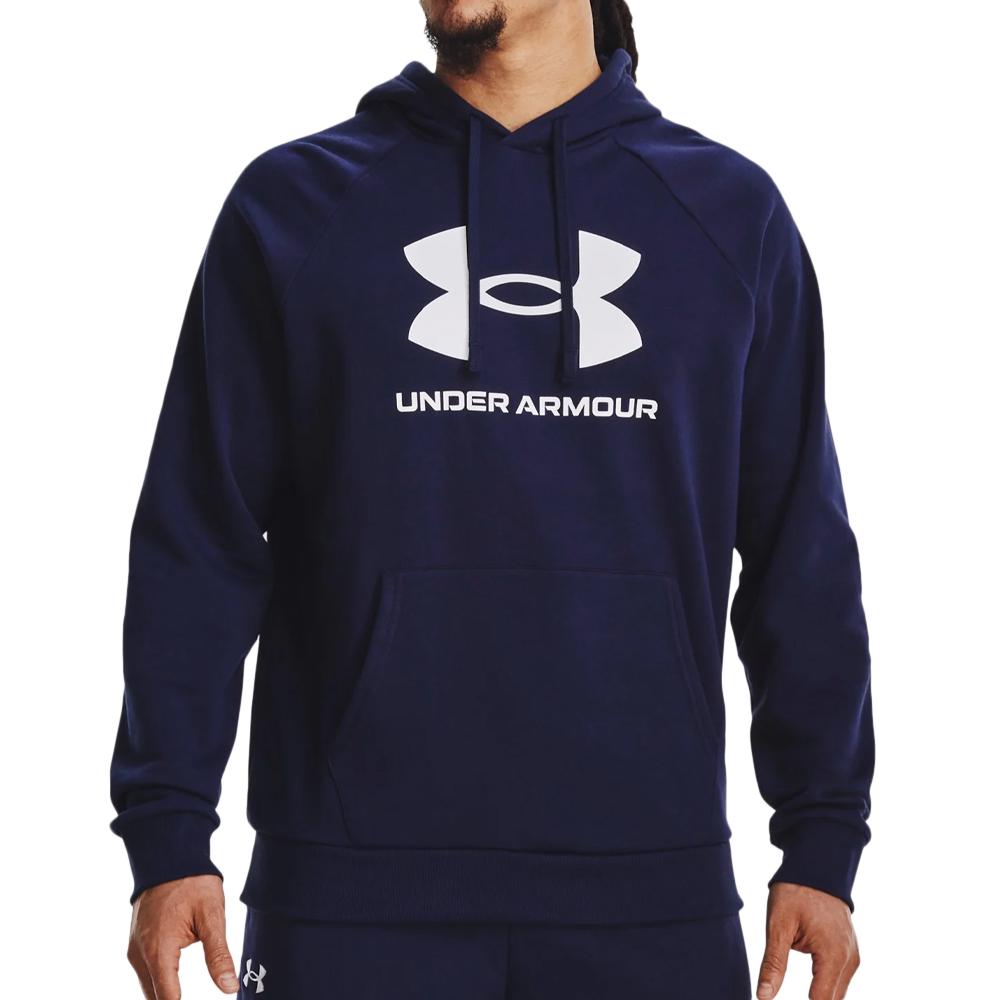 Sweat Capuche Marine Homme Under Armour Rival Fleece Logo pas cher