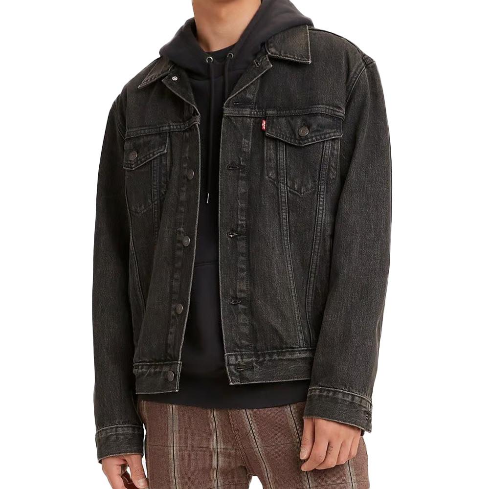 Veste en jean Noir/Gris Homme Levi's 723 pas cher