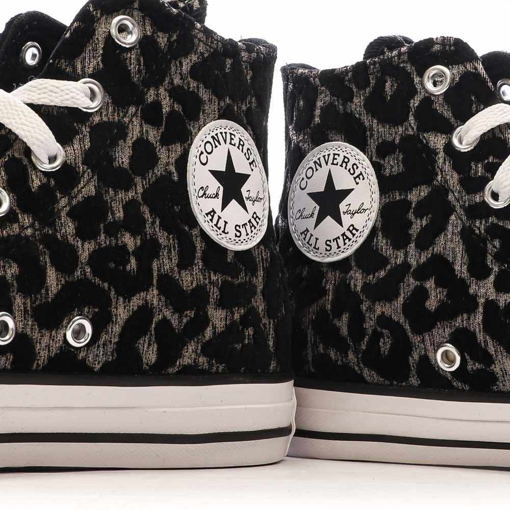 Baskets Noires Léopard Femme Converse Chuck Taylor All Star vue 7