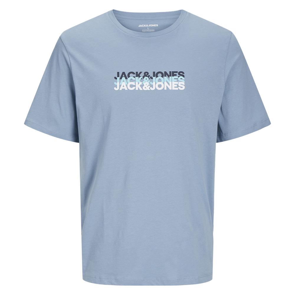 T-Shirt Bleu Garçon Jack & Jones Cyber pas cher