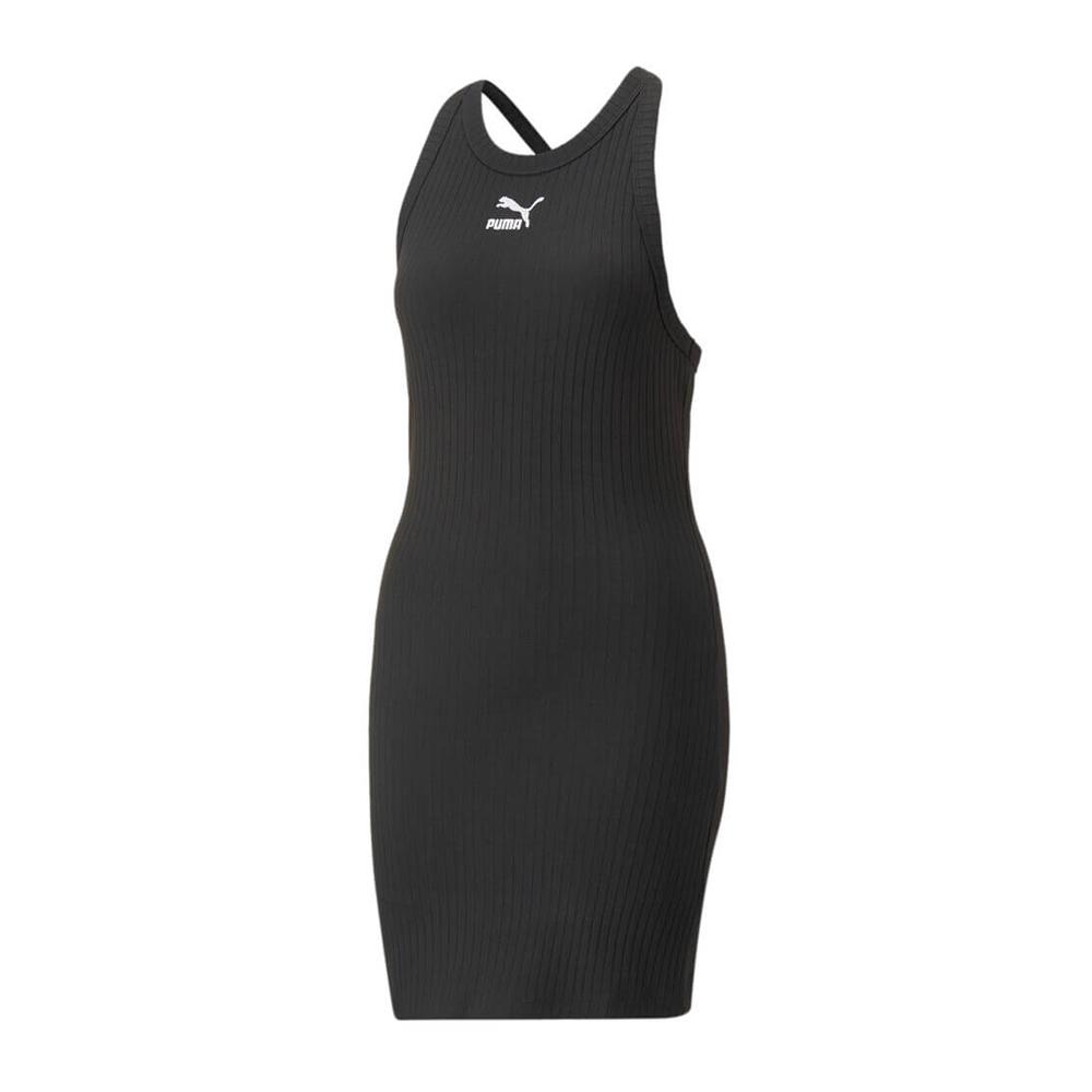 Robe Noire Femme Puma Classics Ribbed pas cher
