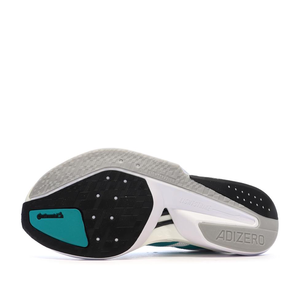 Baskets Blanches/Turquoises Adidas Adizero Boston 13 vue 5