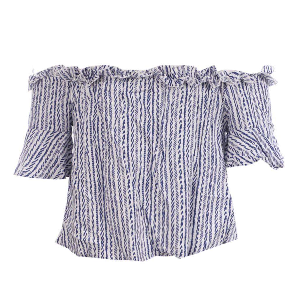 Top Bleu/Blanc Fille Teddy Smith Taxo vue 2