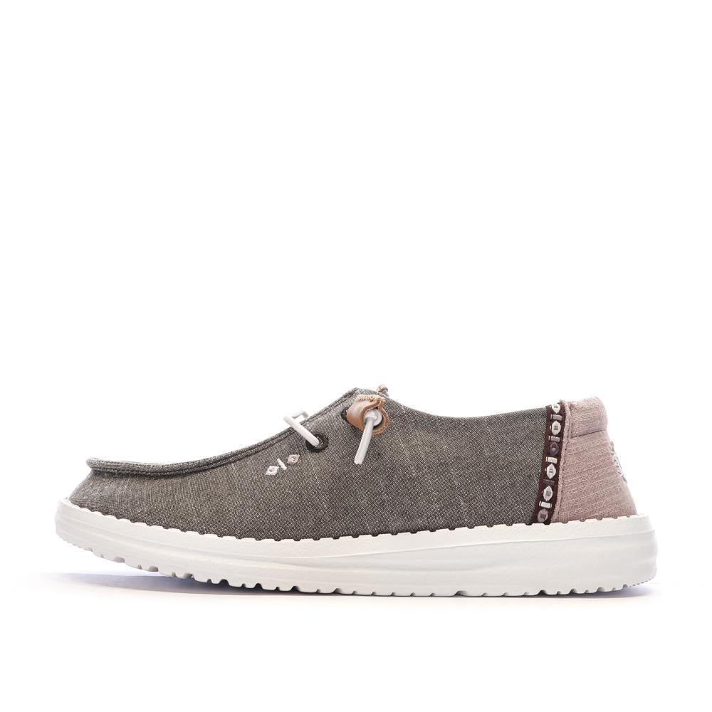Chaussures Gris Chiné Femme Hey Dude Wendy Stretch pas cher