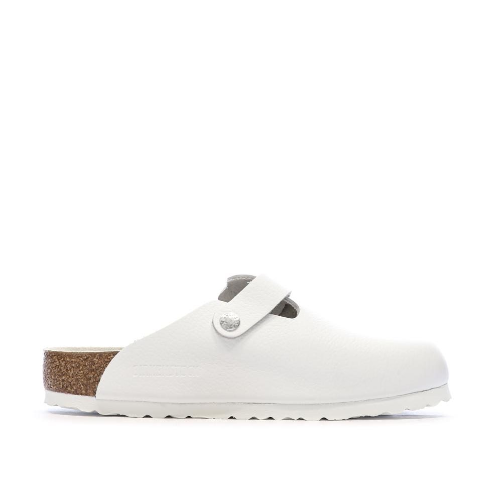 Sabots Blanc Mixte Birkenstock Boston vue 2