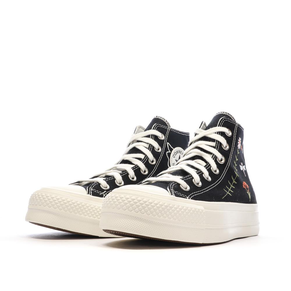 Baskets Noires Femme Converse Chuck Taylor All Star Lift A07110C vue 6