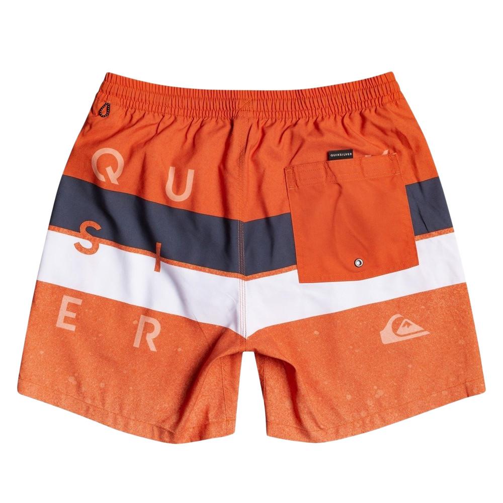 Short de bain Orange Garçon Quiksilver Word Block 15 vue 2