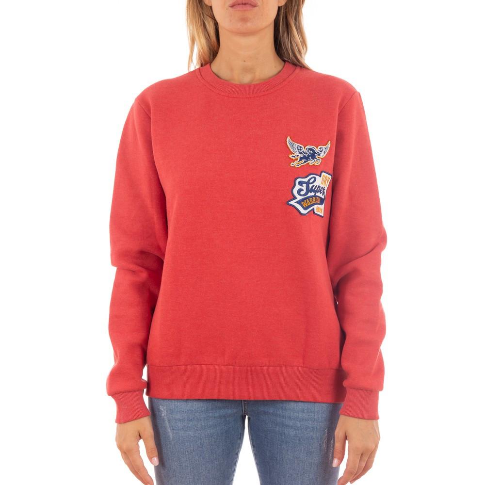 Sweat Rouge Femme Superdry Standard Patch pas cher
