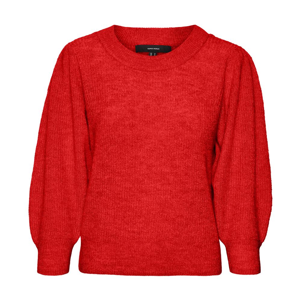 Pull Rouge Femme Vero Moda Vigga pas cher