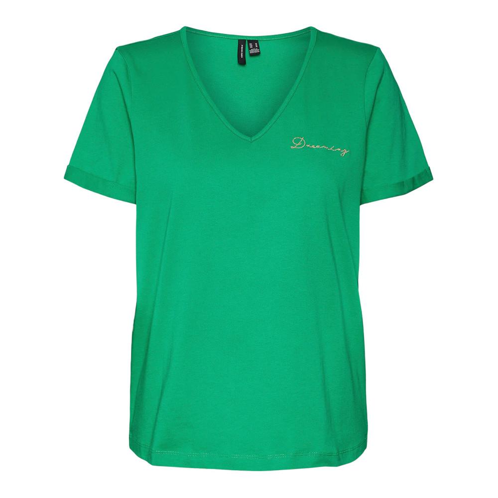 T-shirt Vert Femme Vero Moda Pryla pas cher