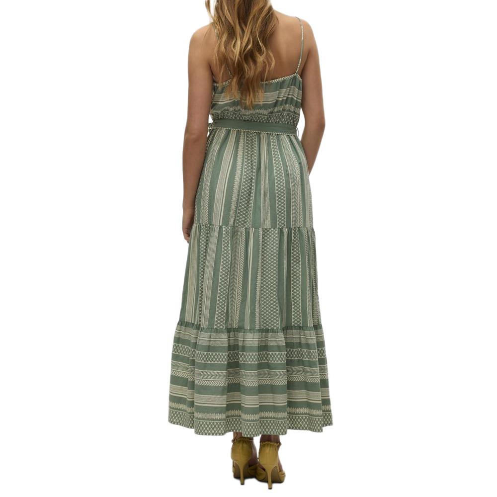Robe Vert/Beige Femme Vero Moda Dicthe vue 2