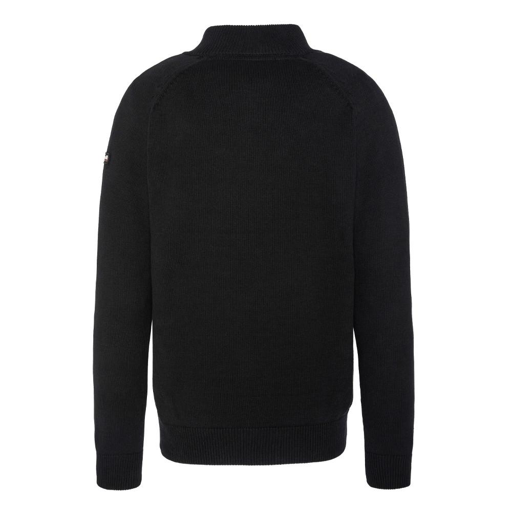 Pull 1/4 zip Noir Homme Schott Plali vue 2