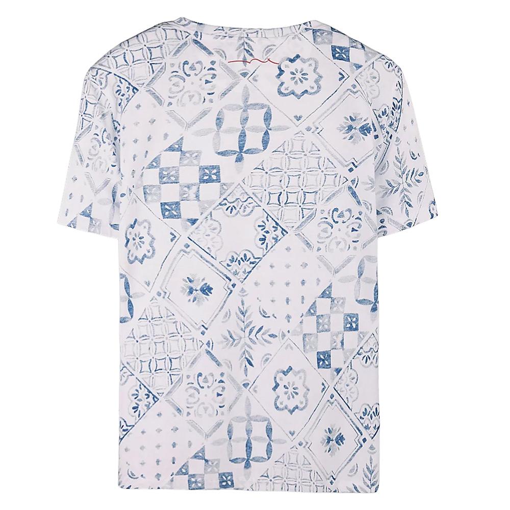 T-Shirt Bleu/Blanc Homme Teddy Smith Tareski vue 3