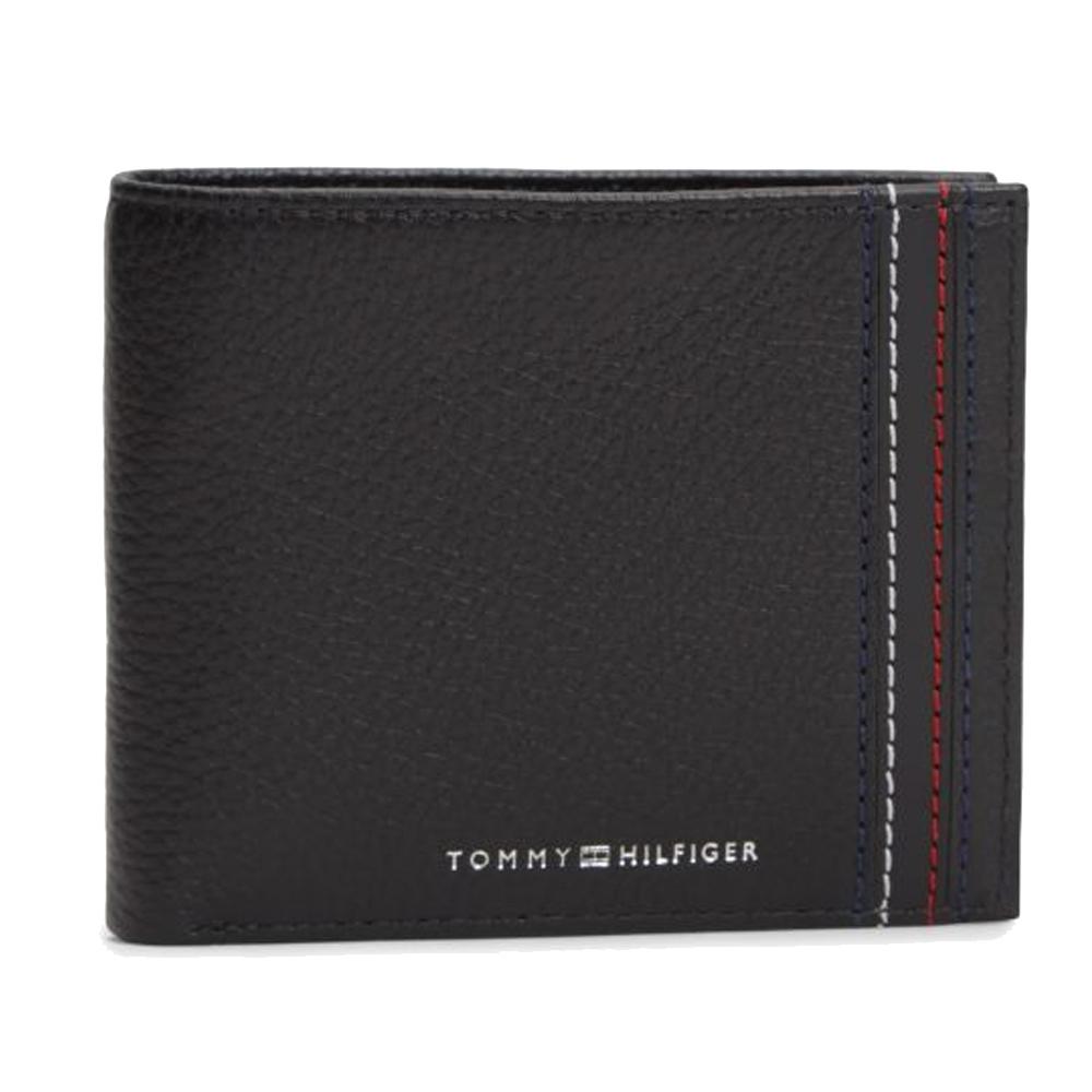 Portefeuille Noir Homme Tommy Hilfiger Th Central Cc & Coin pas cher