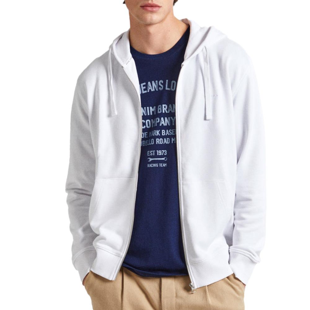Veste Zippée Blanche Homme Pepe Jeans Joe pas cher