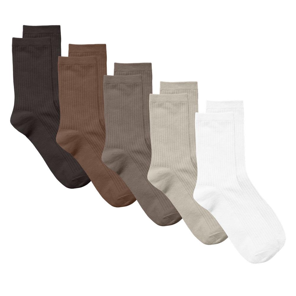Pack 5 Paires de Chaussettes Beige/Marron/Noir Femme Vero Moda Klara pas cher