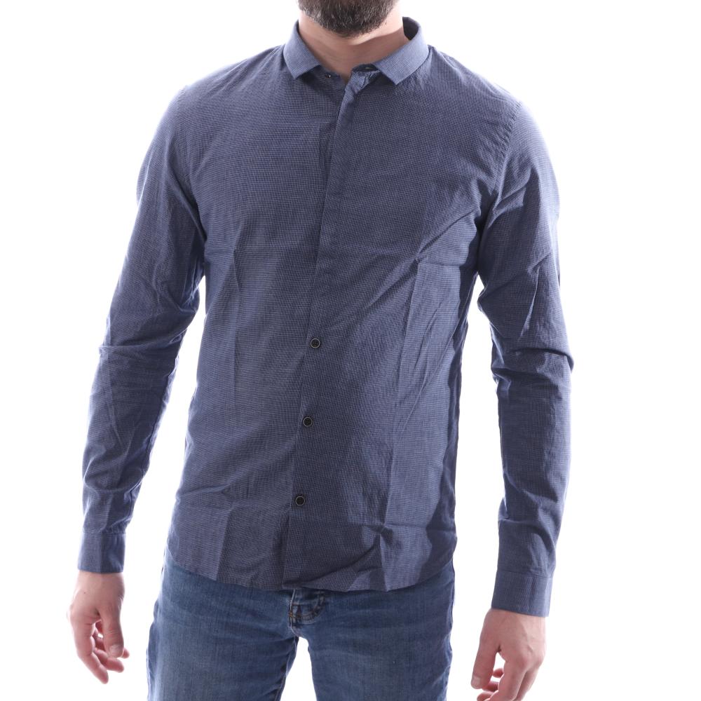 Chemise bleu marine homme Teddy Smith Caster pas cher