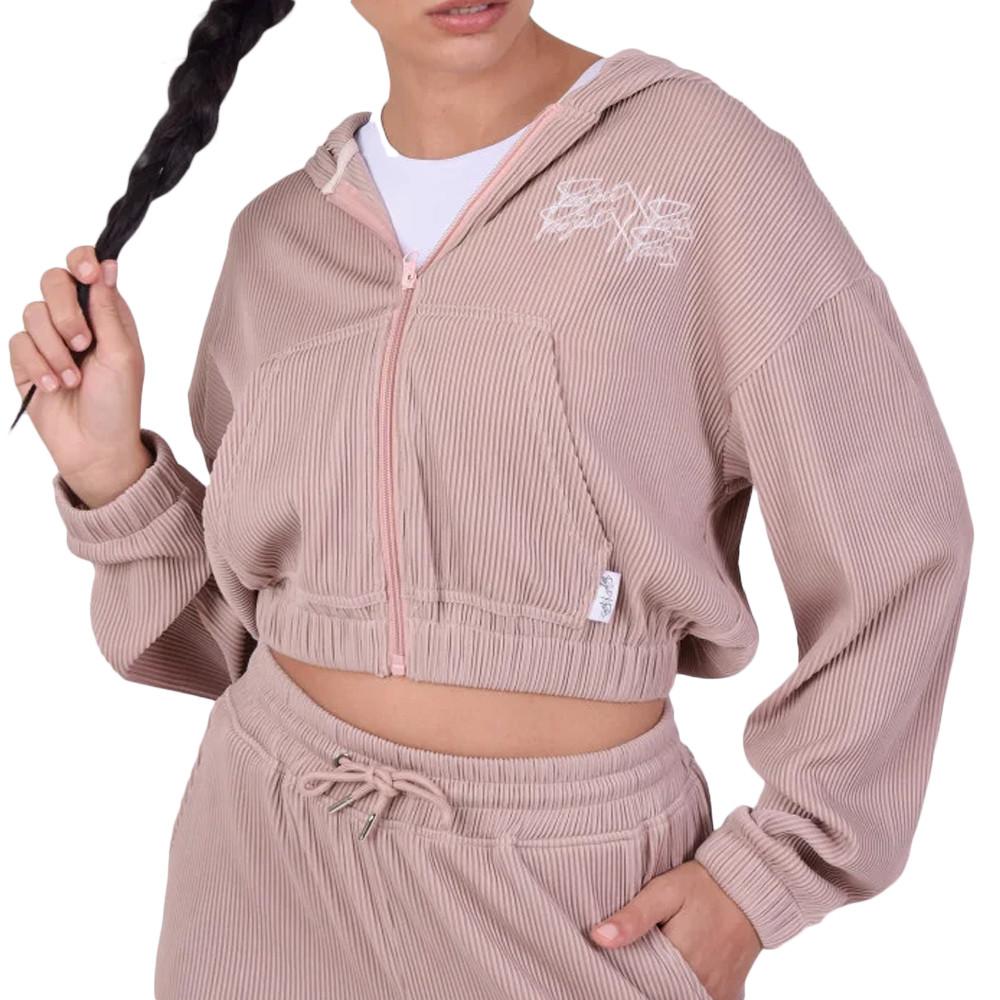 Sweat à Capuche Plissé Vieux Rose Femme Project X Paris F223151 pas cher