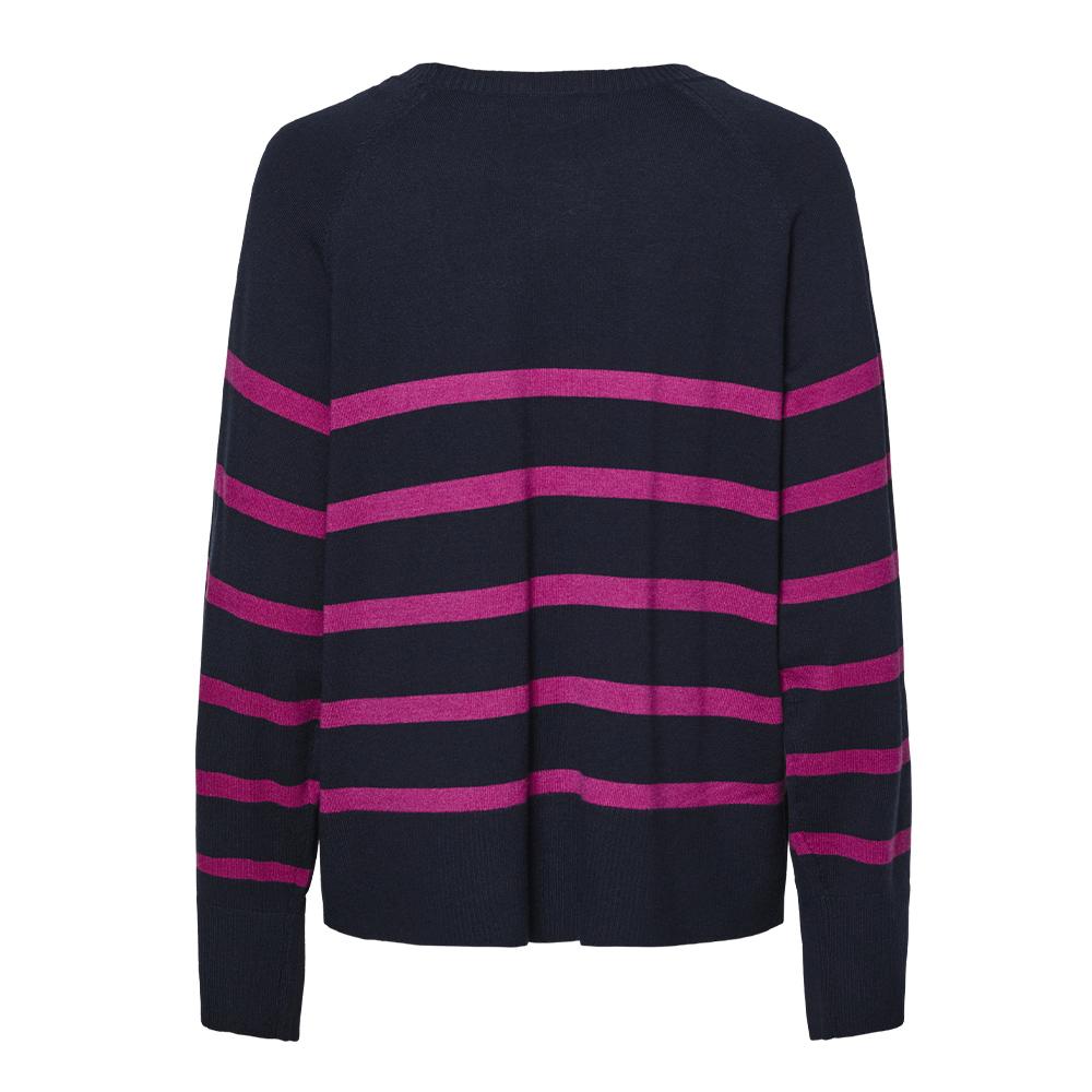 Jersey de mujer azul marino/rosa Pieces Sia ver 2