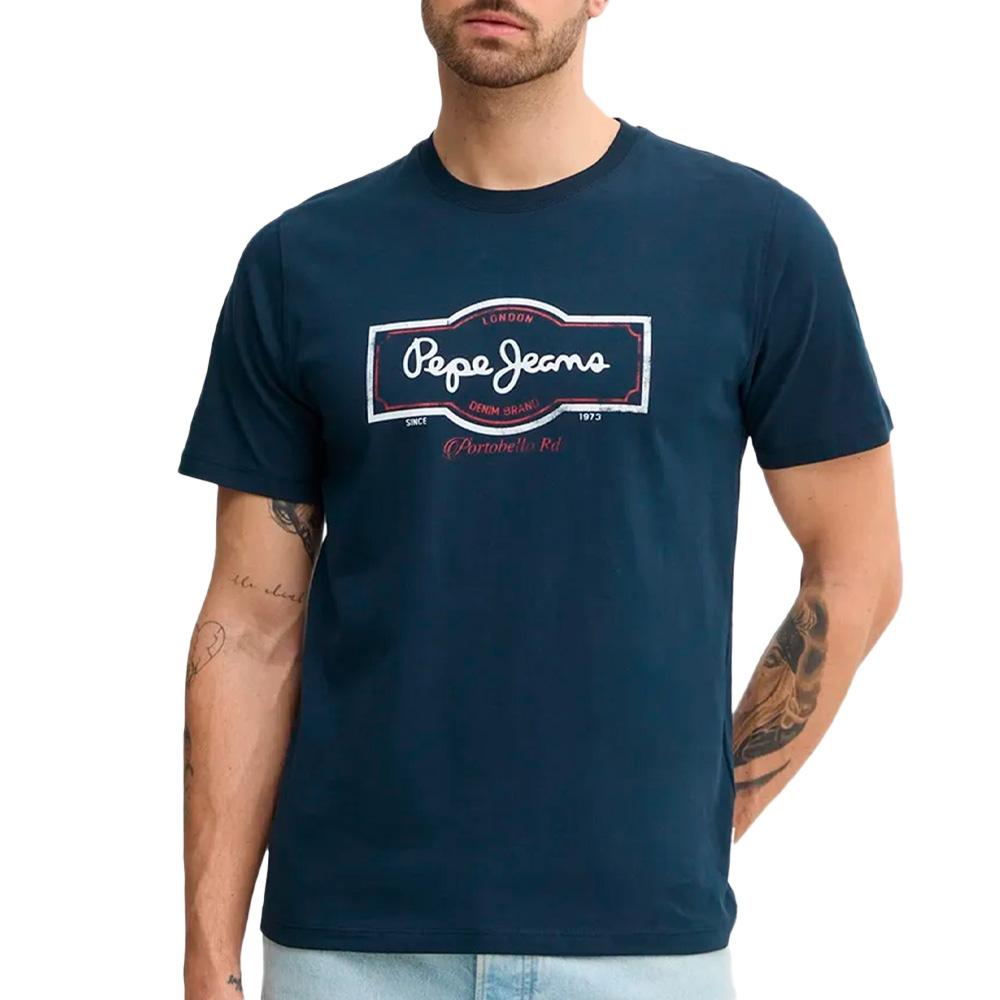 T-shirt Marine Homme Pepe Jeans Daxton pas cher