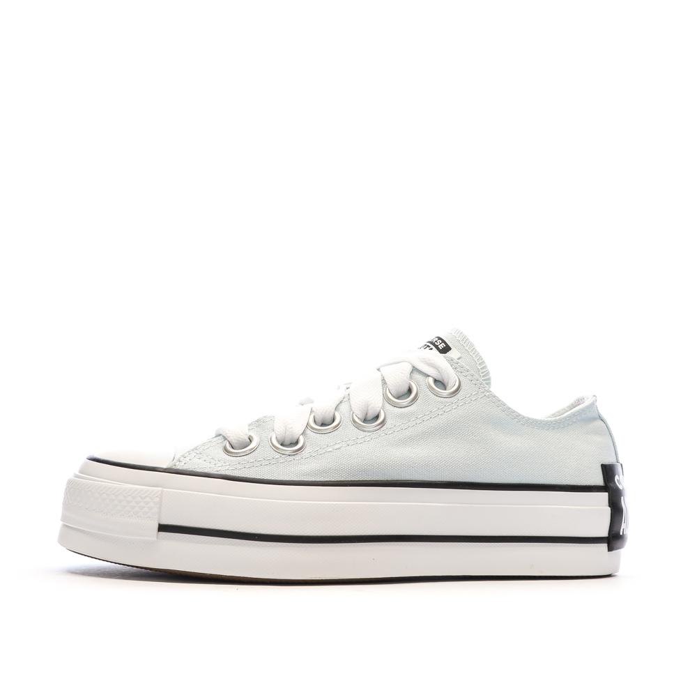 Baskets Vert D'Eau Femme Converse Platform pas cher