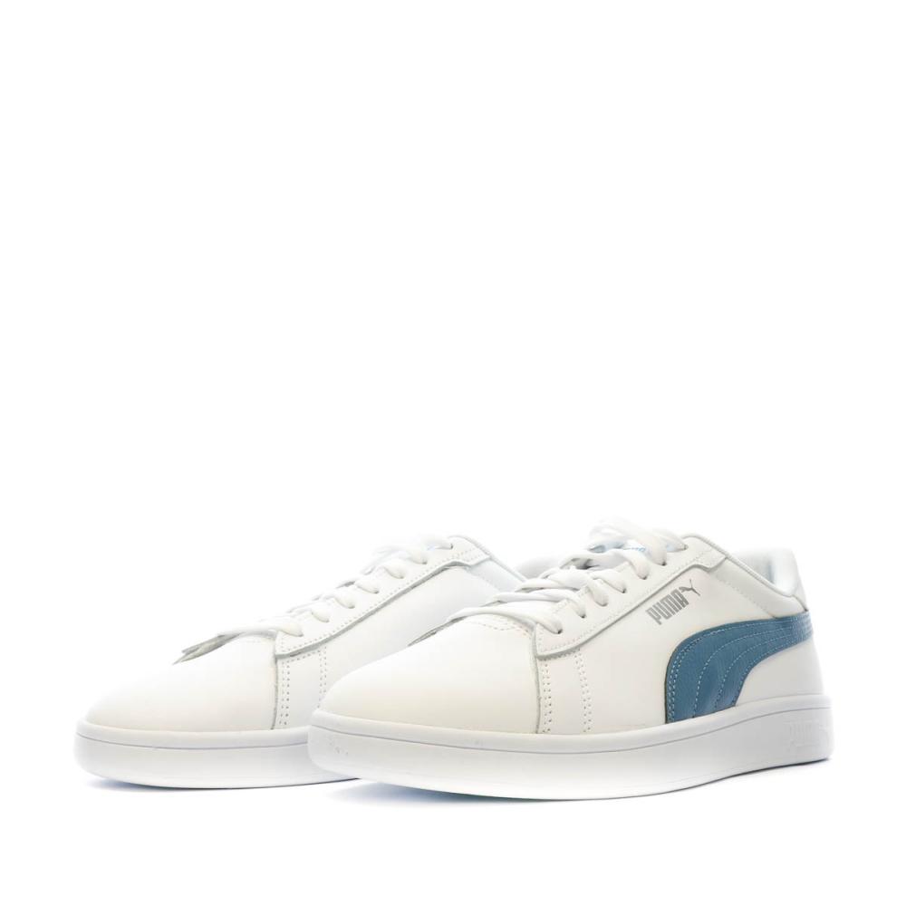Baskets Blanches/Bleu Homme Puma Smash 3.0 vue 6