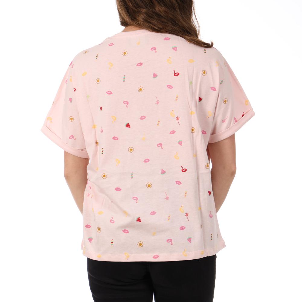 T-Shirt Rose Femme Teddy Smith Kady vue 2