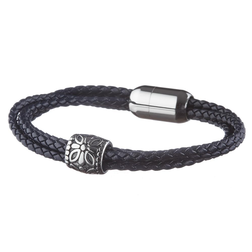 Bracelet Noir Homme Geographical Norway 315031 pas cher