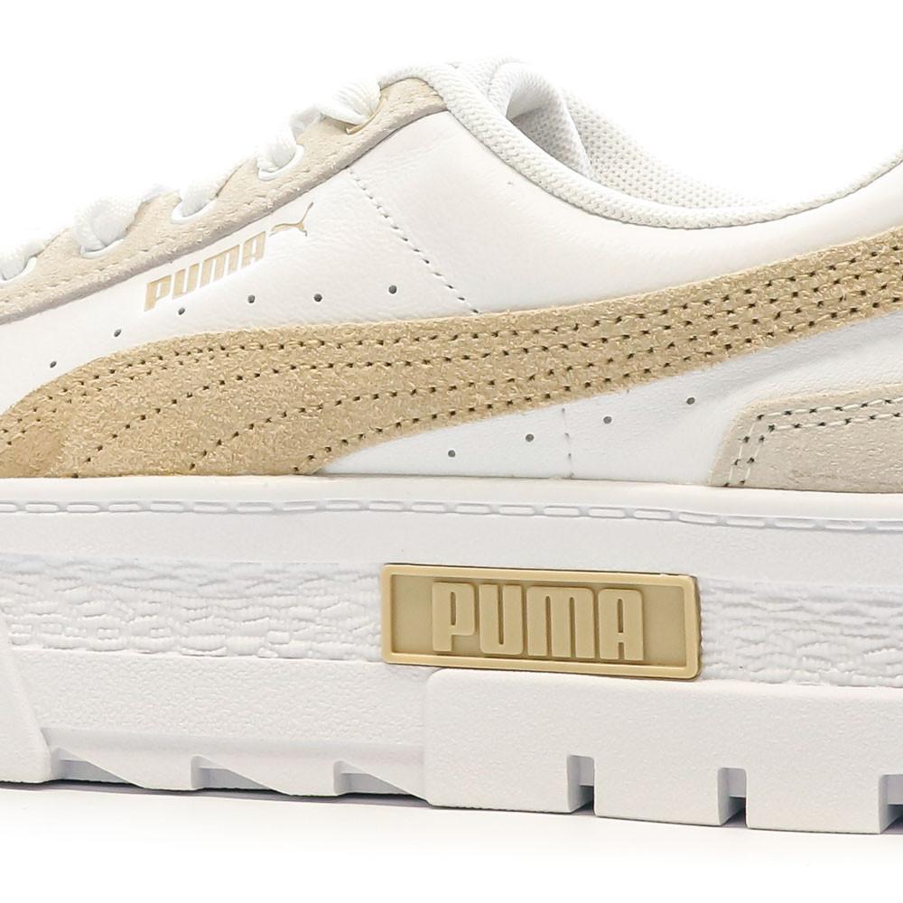 Baskets Blanc/Beige Femme Puma Mayze vue 7