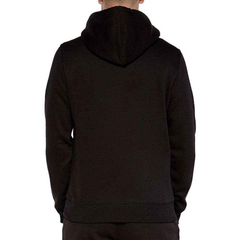 Sweat à Capuche Noir Homme Calvin Klein Monologo vue 2