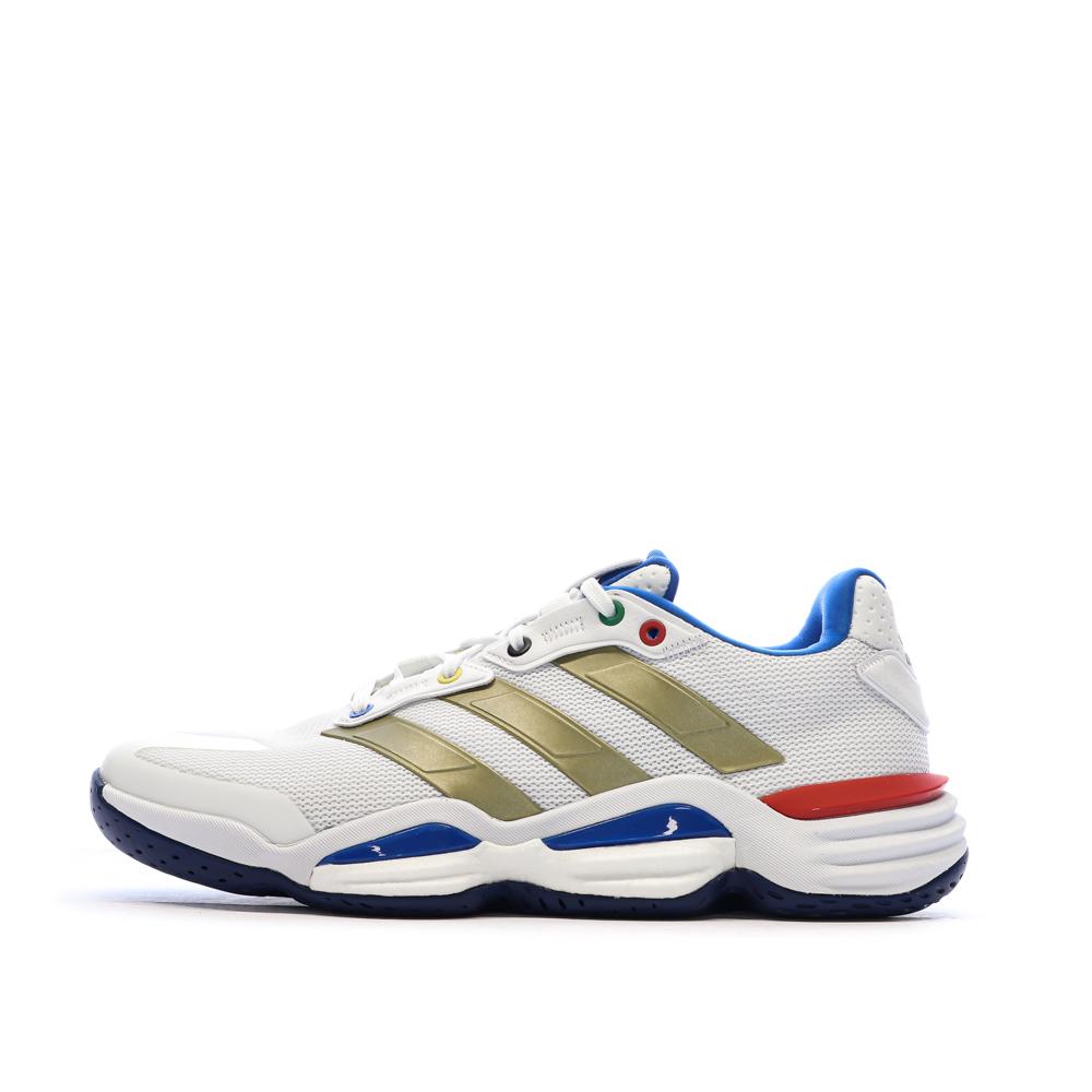 Baskets Blanches/Bleu/Doré Homme Adidas Stabil pas cher