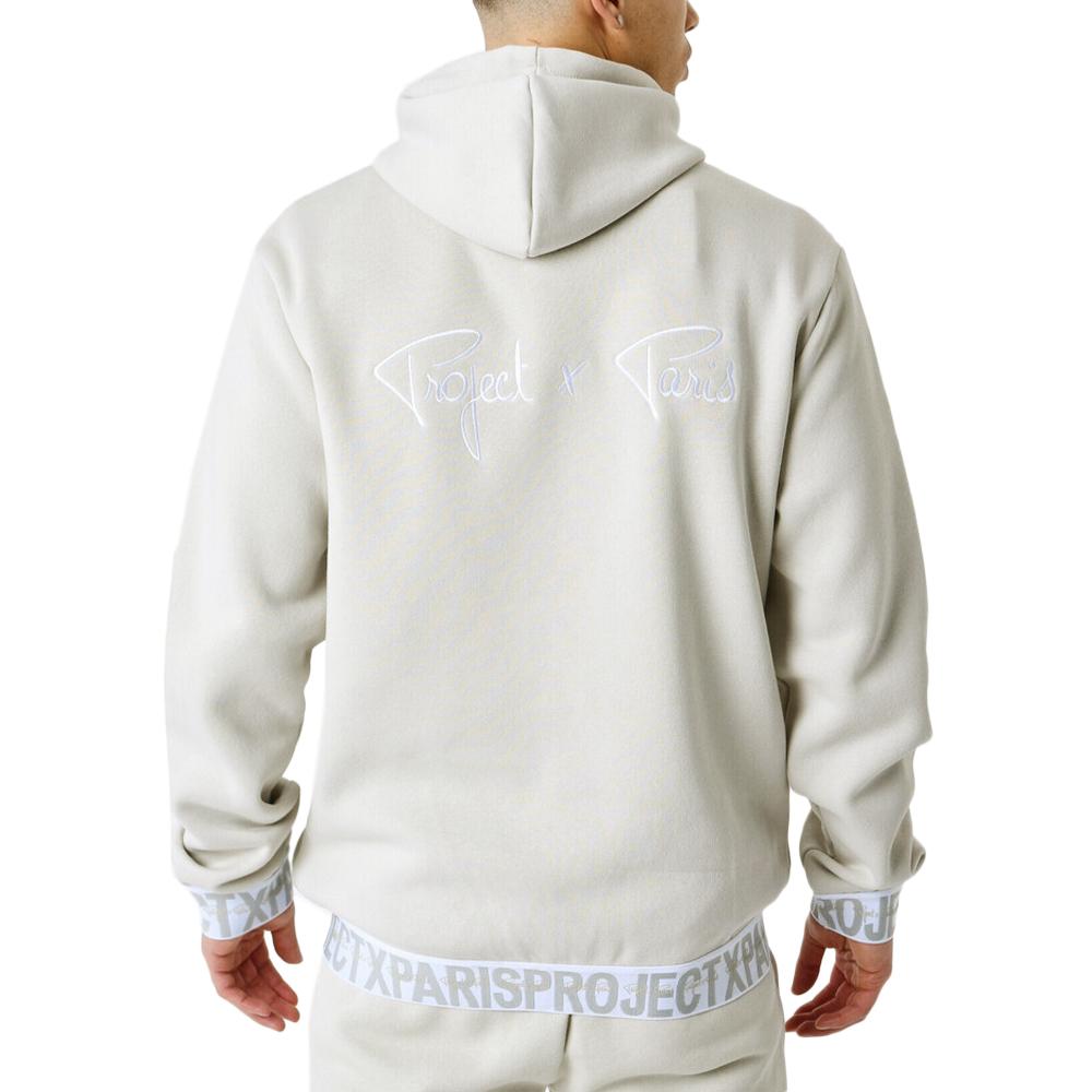 Sweat à Capuche Zippé Beige Homme Project X Paris Logote vue 2