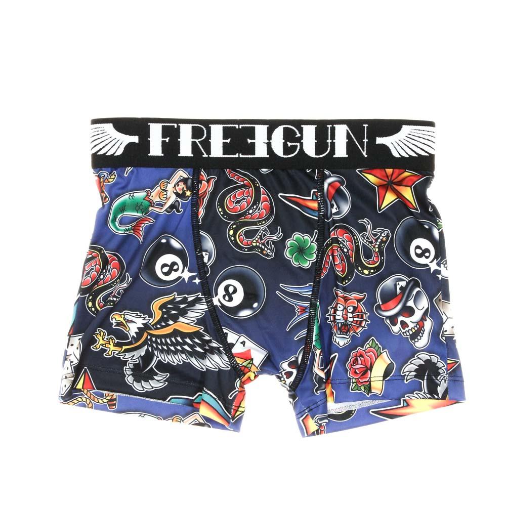 Boxer Marine Garçon Freegun Tattoo pas cher