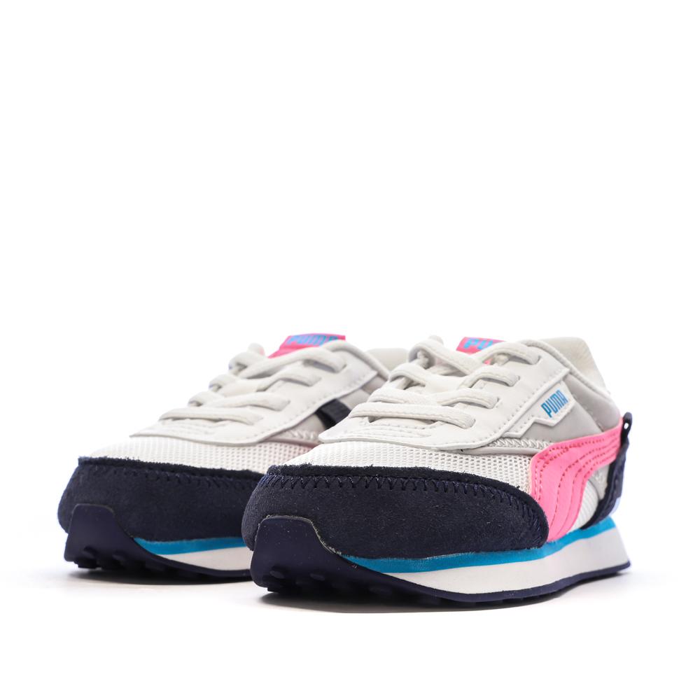 Baskets Gris/Noir/Rose/Bleu Garçon PUMA Future Rider Splas vue 6