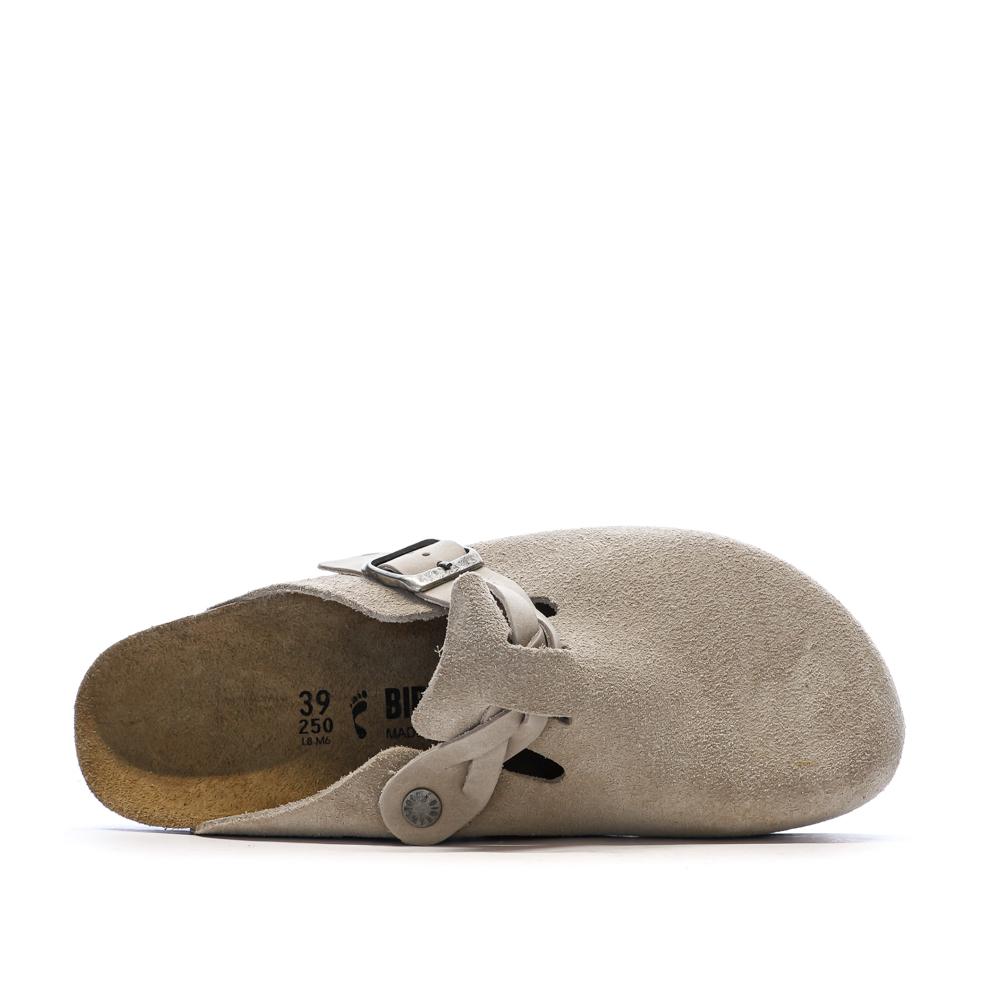 Sabot Taupe Femme Birkenstock Boston vue 4