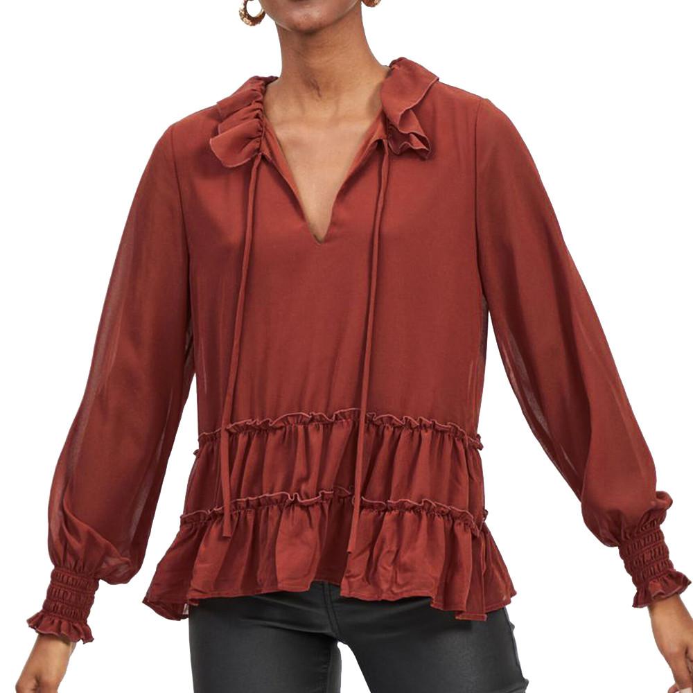 Blouse Terracotta Femme Vila VILISANN pas cher