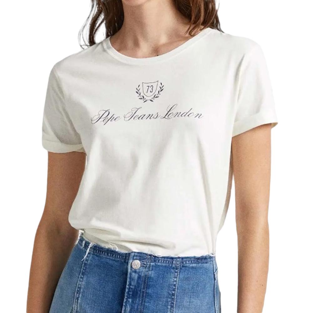 T-shirt Écru Femme Pepe Jeans Vivian pas cher