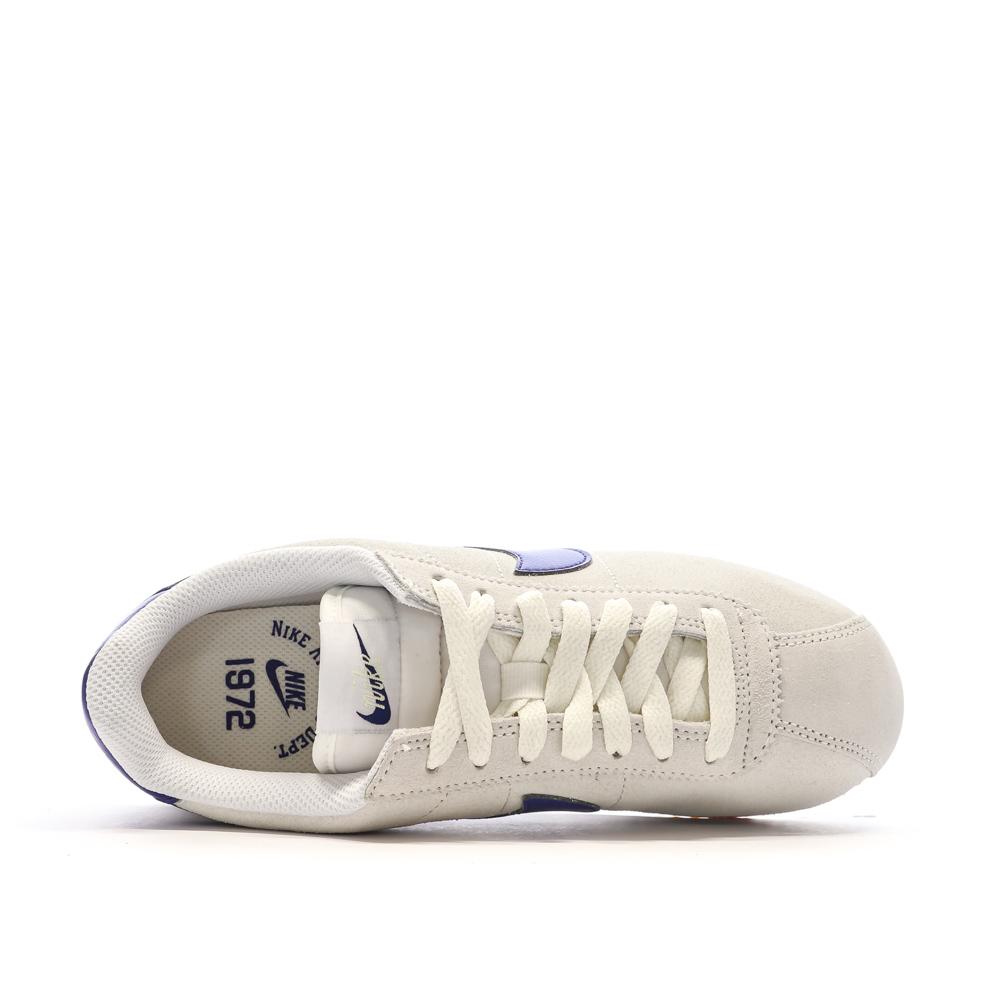Baskets Bleues/Grises Femme Nike Cortez vue 4