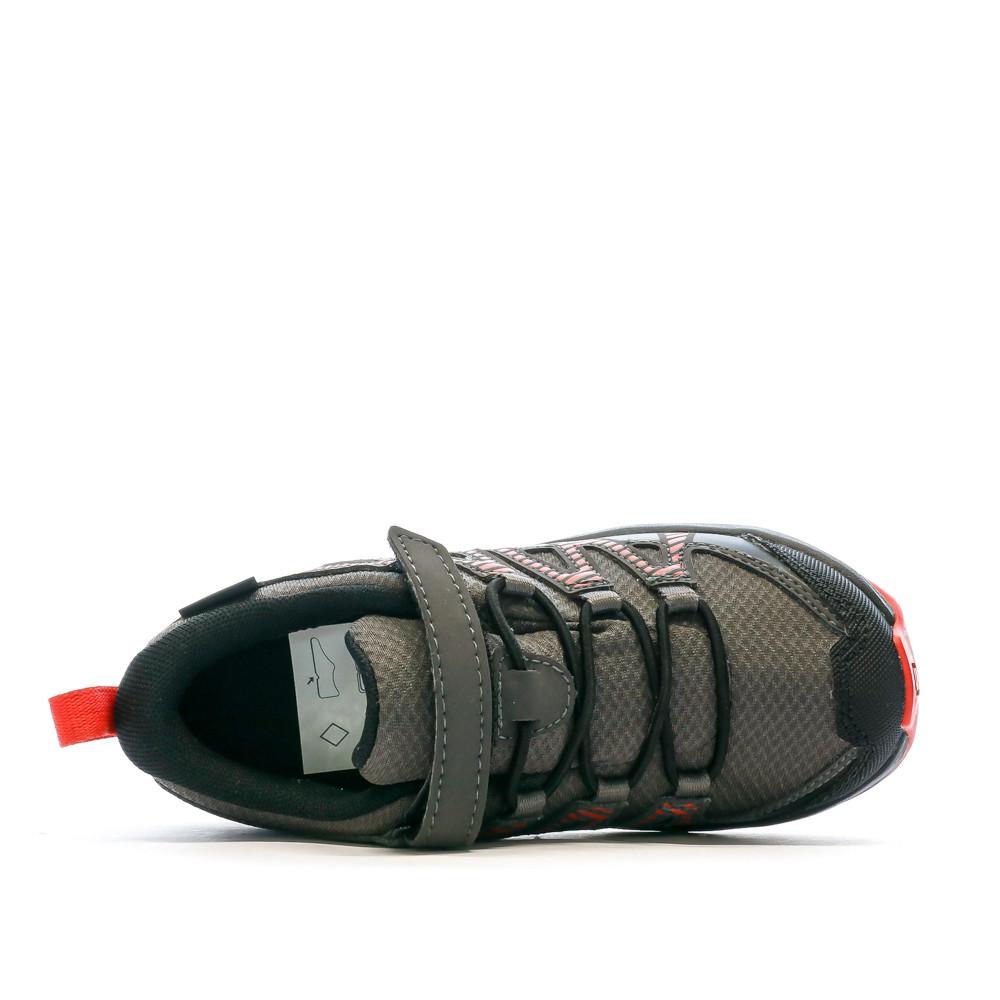 Baskets Grise/Rouge Garçon Salomon Xa Pro V8 vue 4