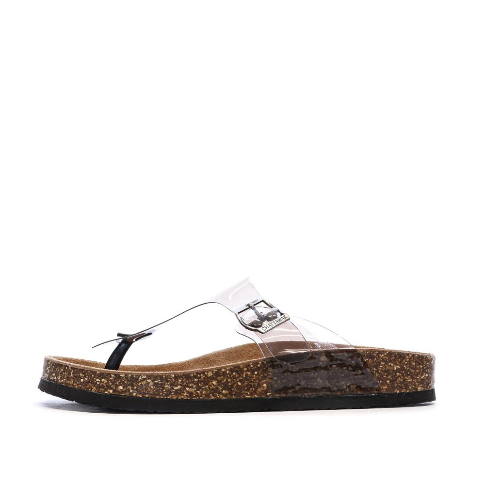 Sandales Transparente/Noir Femme Chattawak Summer pas cher