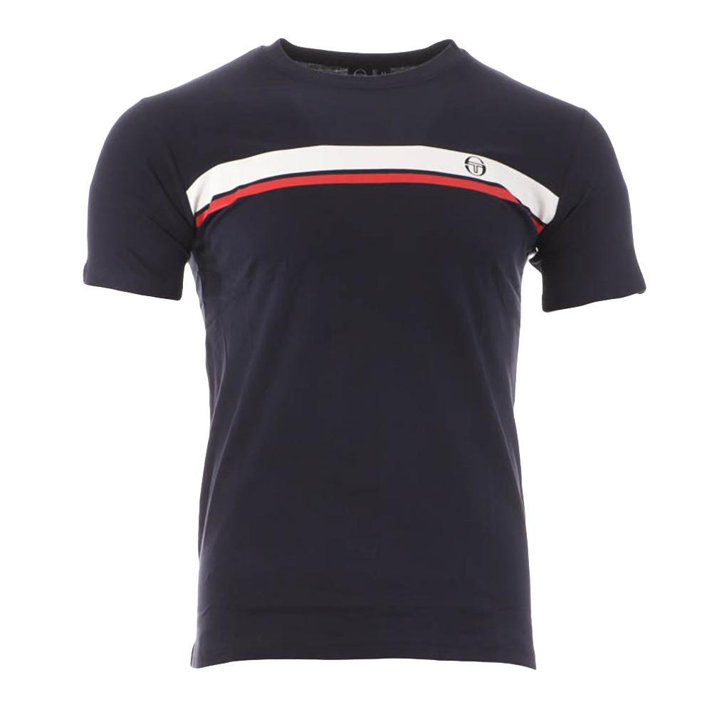 T-shirt Marine Homme Sergio Tacchini Stripe A pas cher